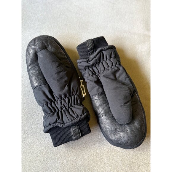 womens vintage Saranac ski winter mittens size‎ L large snow black - Picture 3 of 5